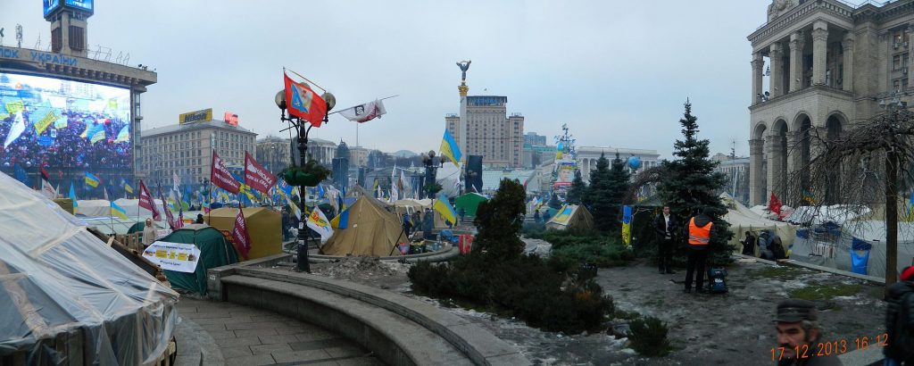 Euromajdan - panorama. Grudzień 2013.