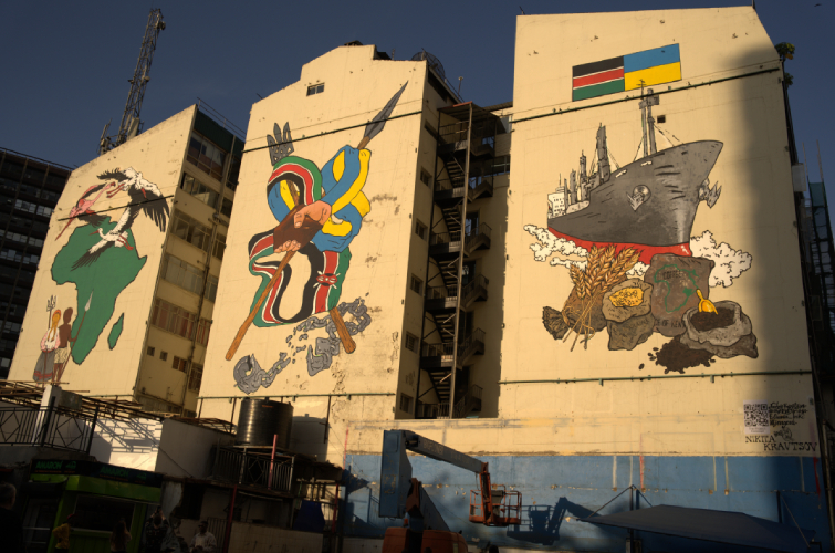 Mural dla Ukrainy w Kenii